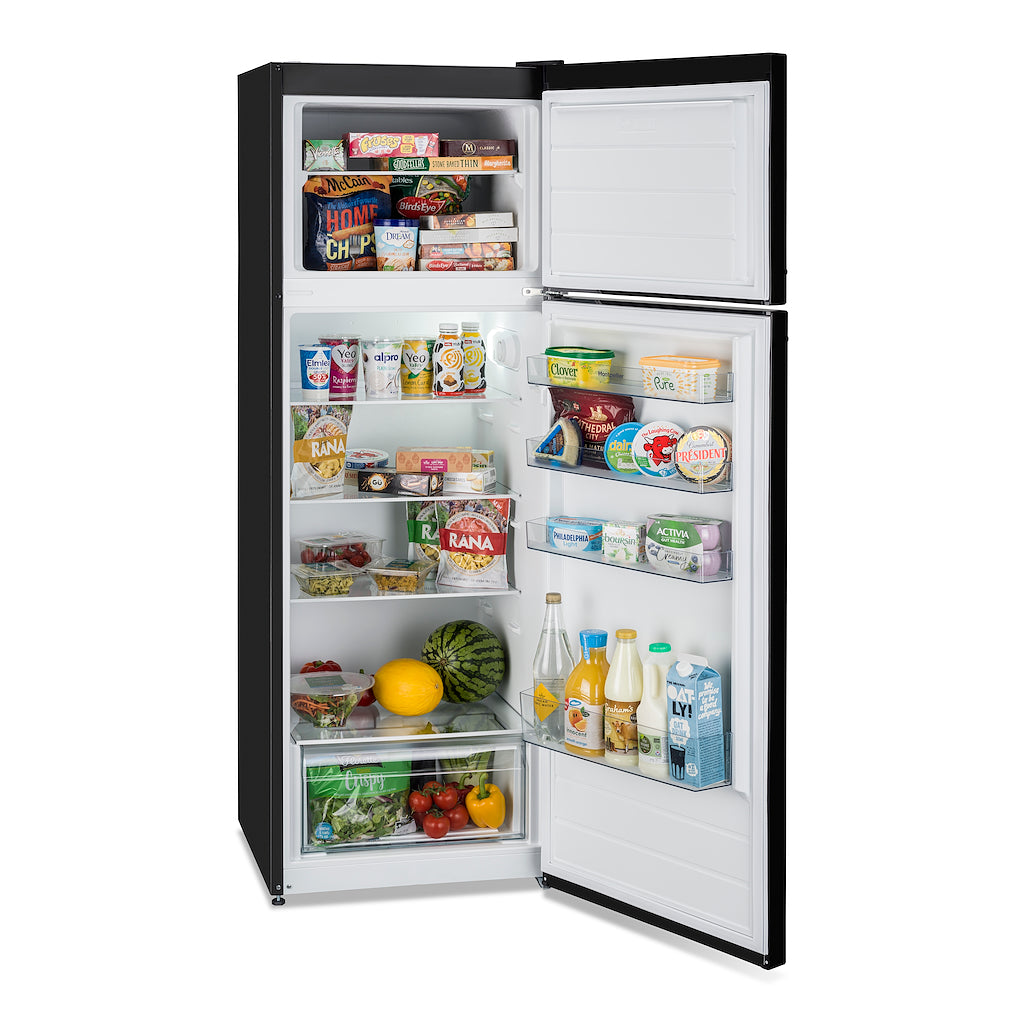 Montpellier MAB346K Retro Top Mount Fridge Freezer in Black