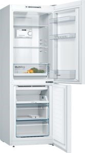 KGN33NWECG, Free-standing fridge-freezer with freezer at bottom