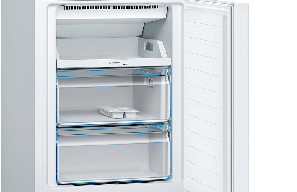 KGN33NWECG, Free-standing fridge-freezer with freezer at bottom