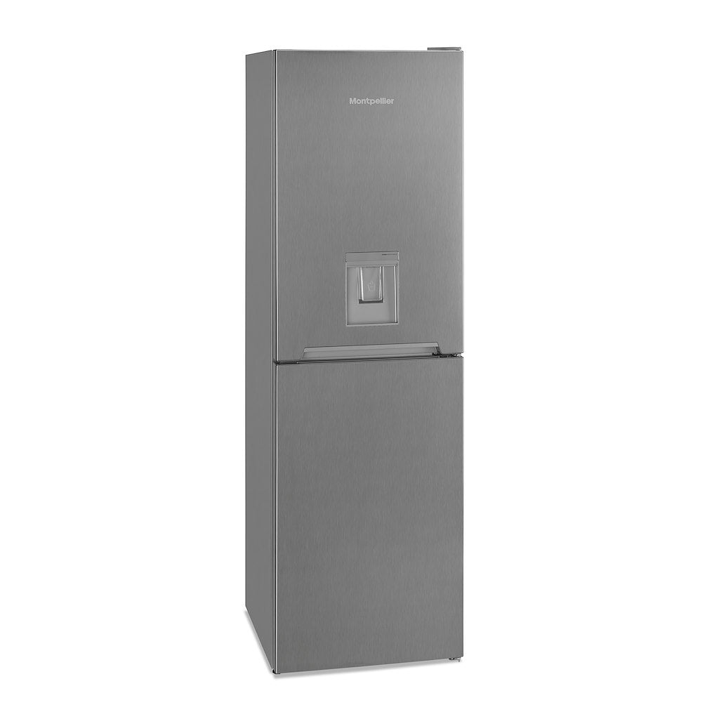 Montpellier MFF185DX 50/50 Frost Free Fridge Freezer in Inox with Water Dispenser