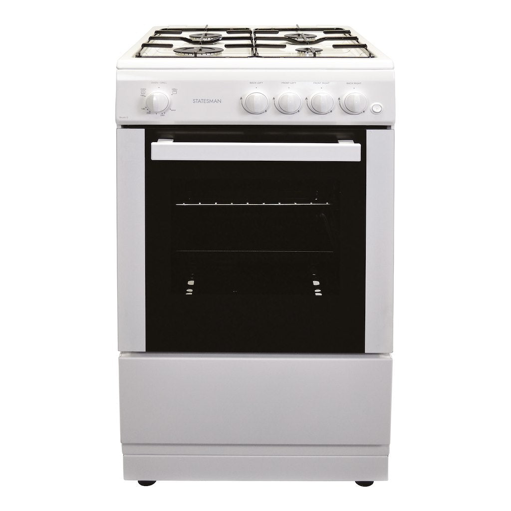50cm Single Cavity Gas Cooker - White