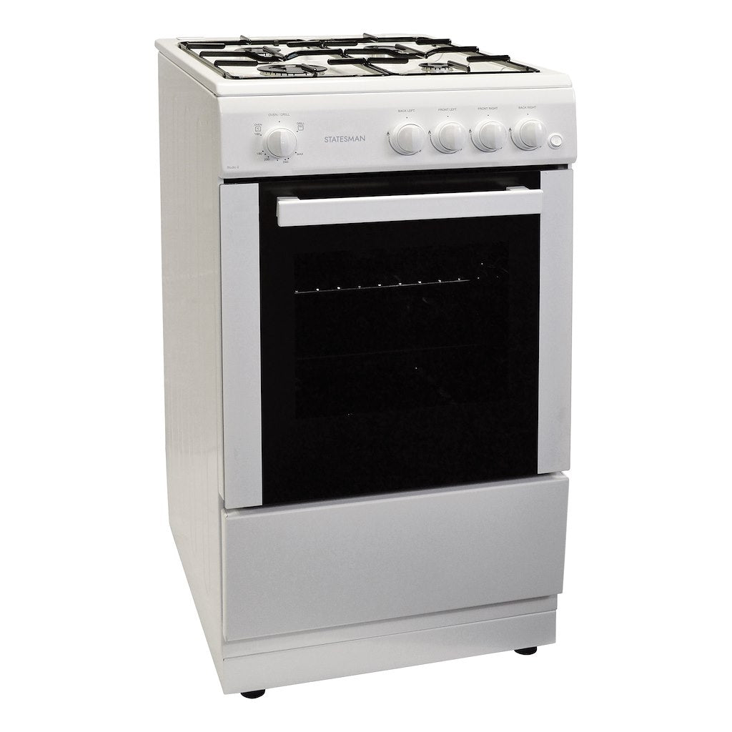 50cm Single Cavity Gas Cooker - White