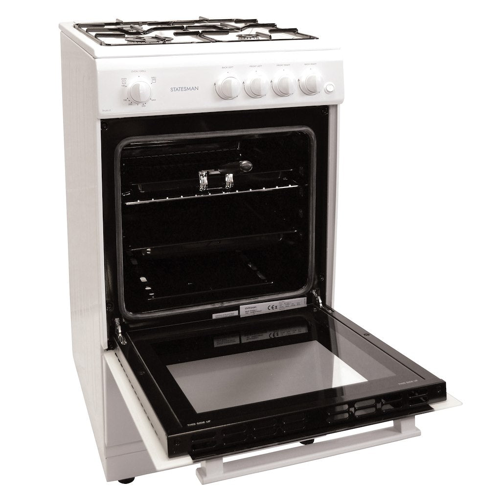 50cm Single Cavity Gas Cooker - White