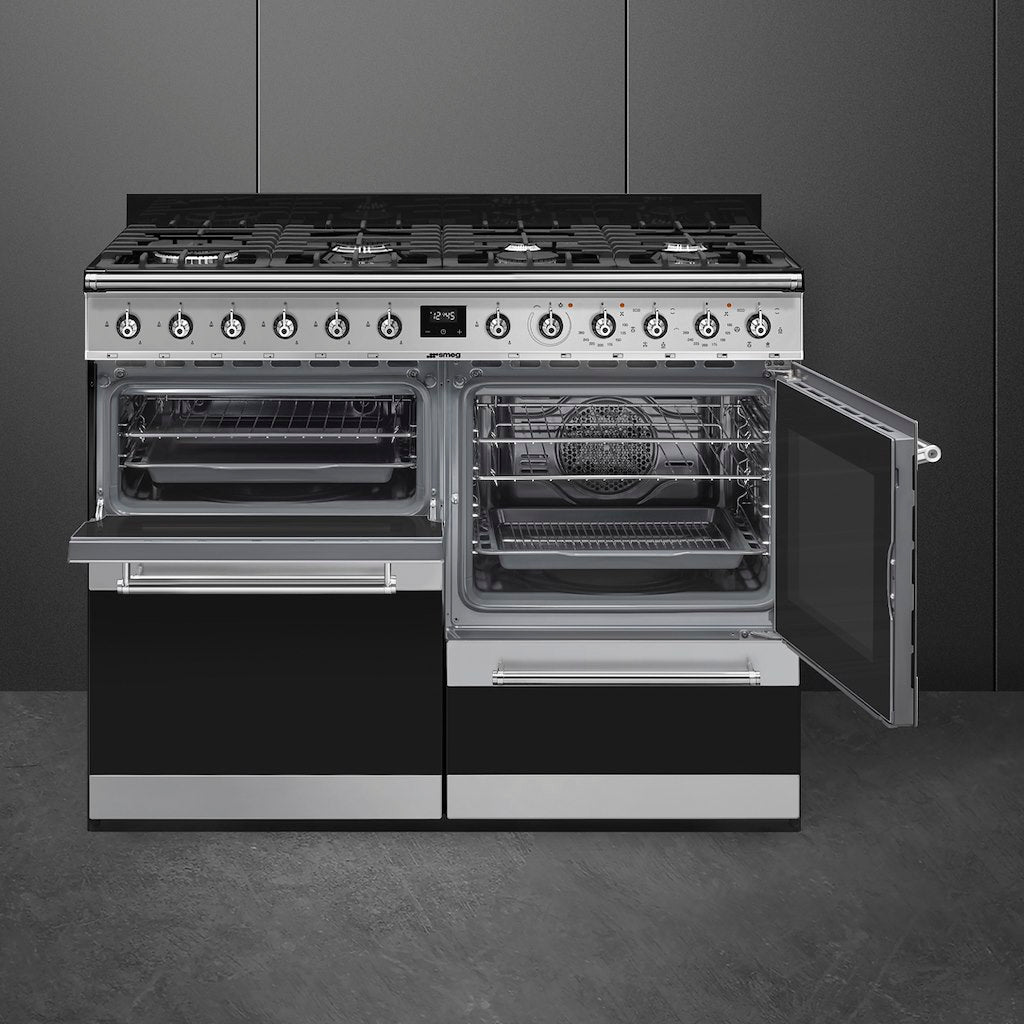 freestanding cooker, 110cm, st steel, ECLIPSE GLASS