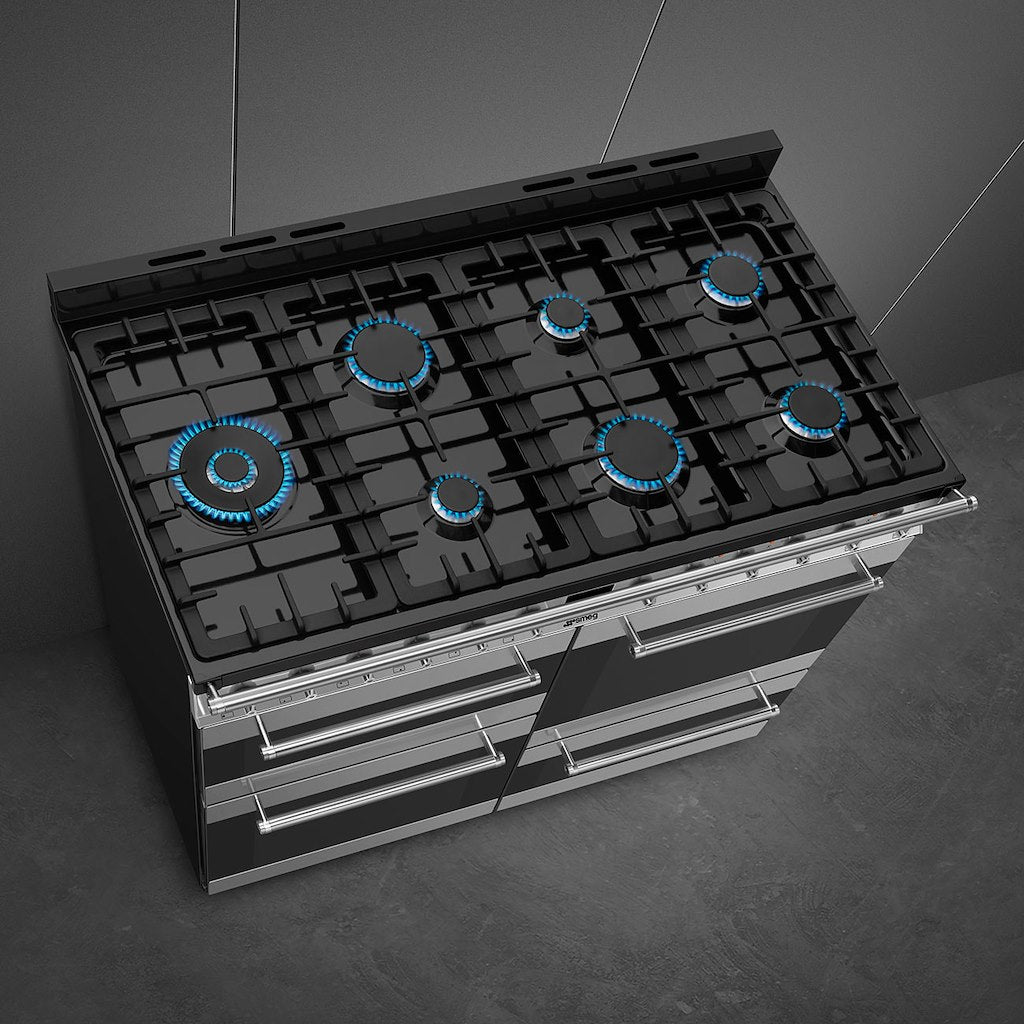 freestanding cooker, 110cm, st steel, ECLIPSE GLASS