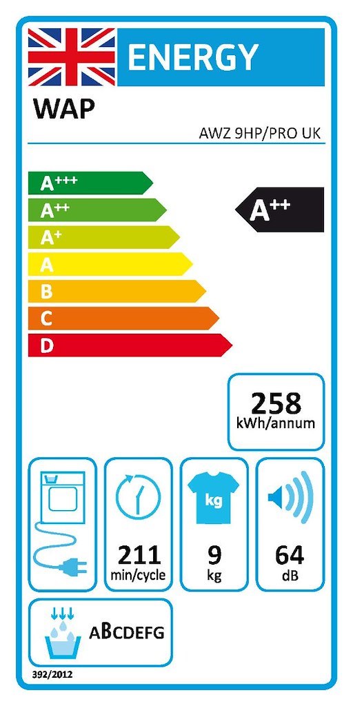 Whirlpool AWZ9HP/PRO Omnia 6th Sense Heat Pump Condenser Dryer 9kg
