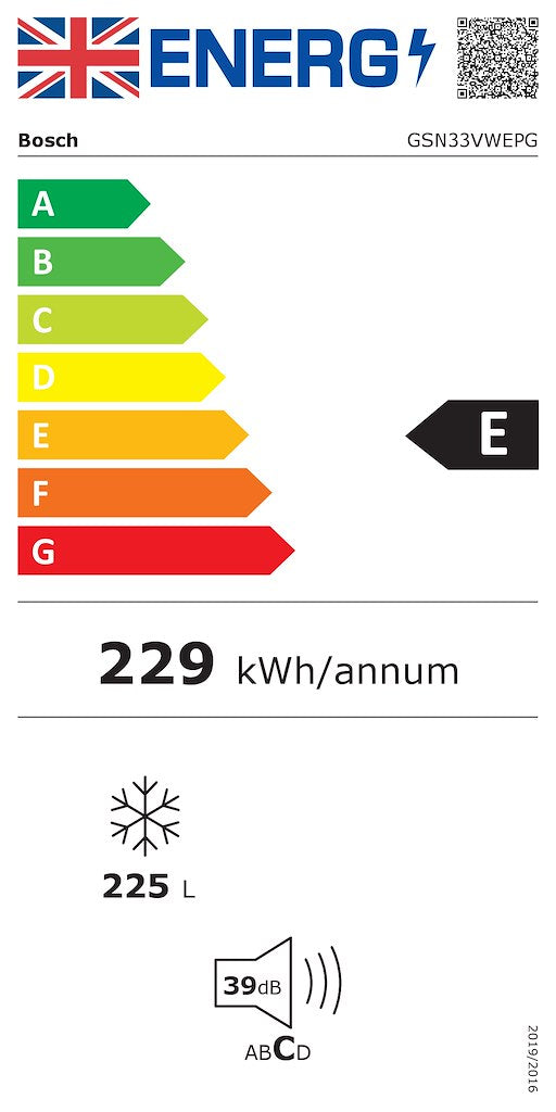 GSN33VWEPG, Free-standing freezer