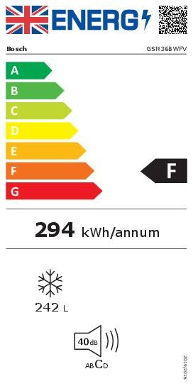 GSN36BWFV, Free-standing freezer