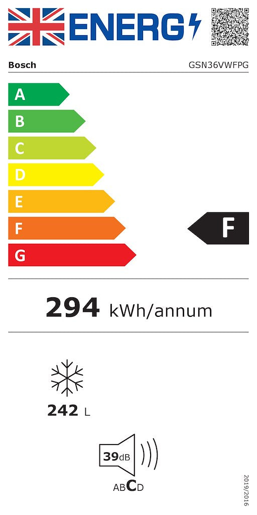 GSN36VWFPG, Free-standing freezer