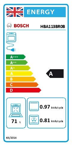 HBA113BR0B, Built-in oven