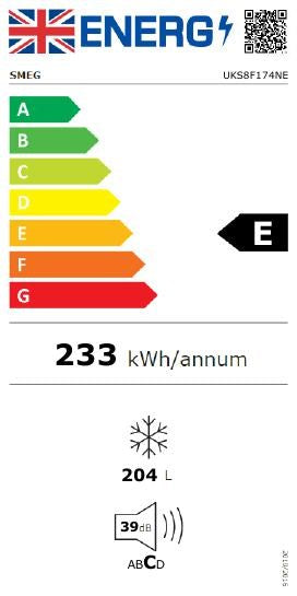 Freezer, one door, built in, UK, no frost
