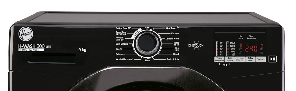 Hoover H3W592DBBE H-Wash 300 Freestanding 9kg 1500rpm Washing Machine - Black