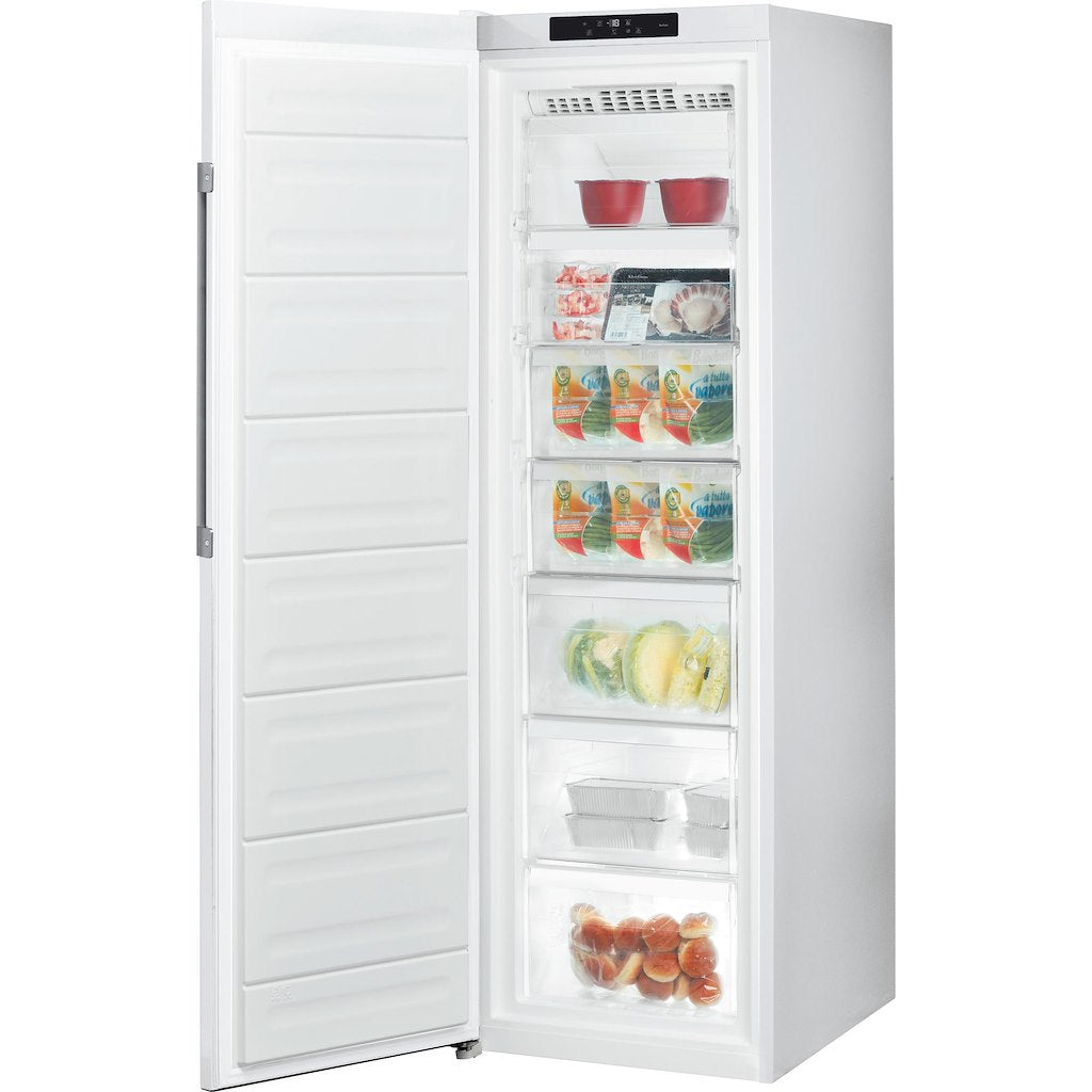 Hotpoint freestanding upright freezer: white