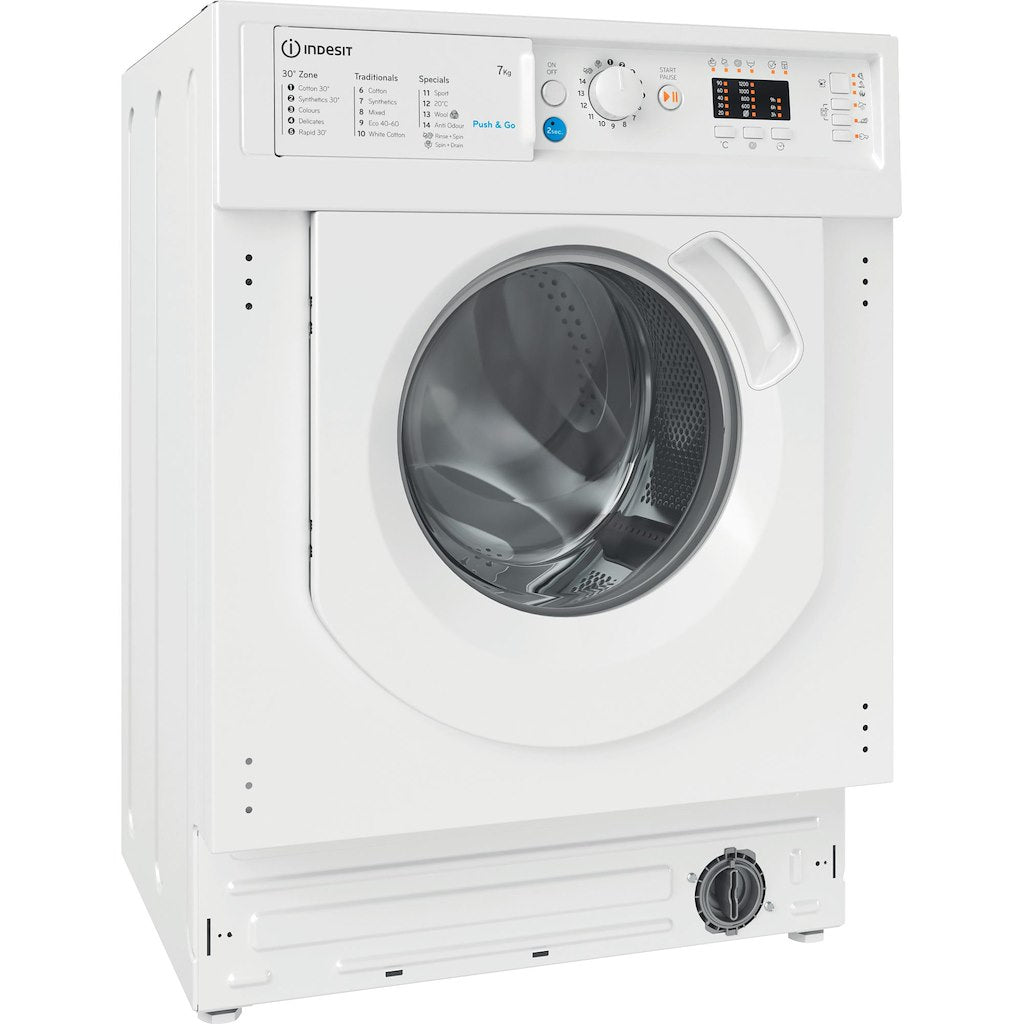 Indesit Built in front loading washing machine: 7,0kg - BI WMIL 71252 UK N