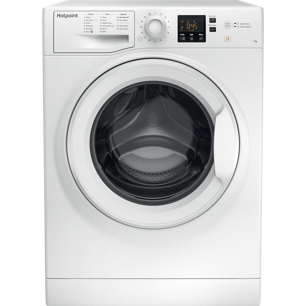 Hotpoint freestanding front loading washing machine: 7kg