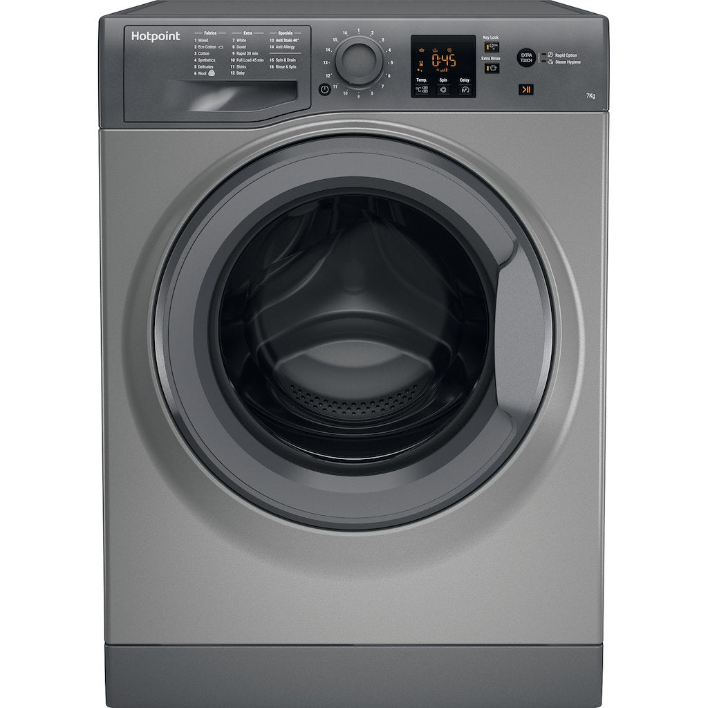 Hotpoint freestanding front loading washing machine: 7kg