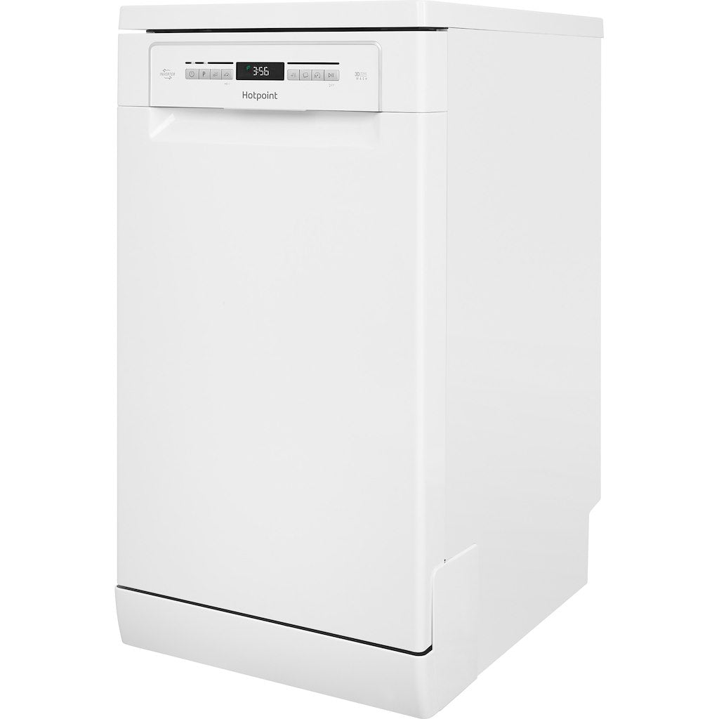 Hotpoint dishwasher: slim, white