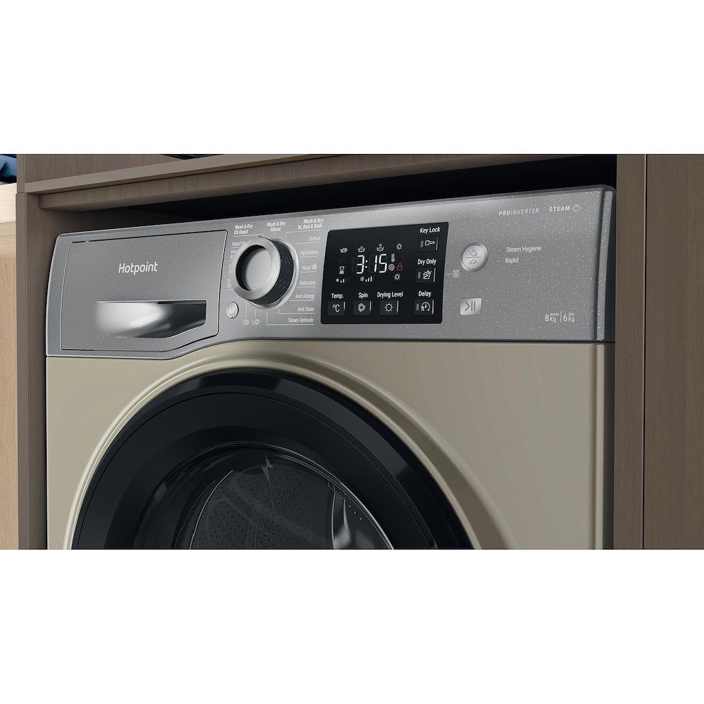 Hotpoint NDB8635GKUK graphite 8+6kg washer dryer - freestanding