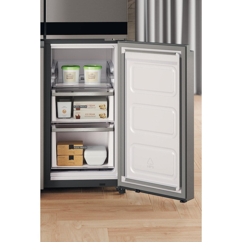 Whirlpool 90cm Total Frost Free 4 Door Fridge Freezer - Stainless Steel - 33 Shopping Bags - E Rated - WQ9 B2L G