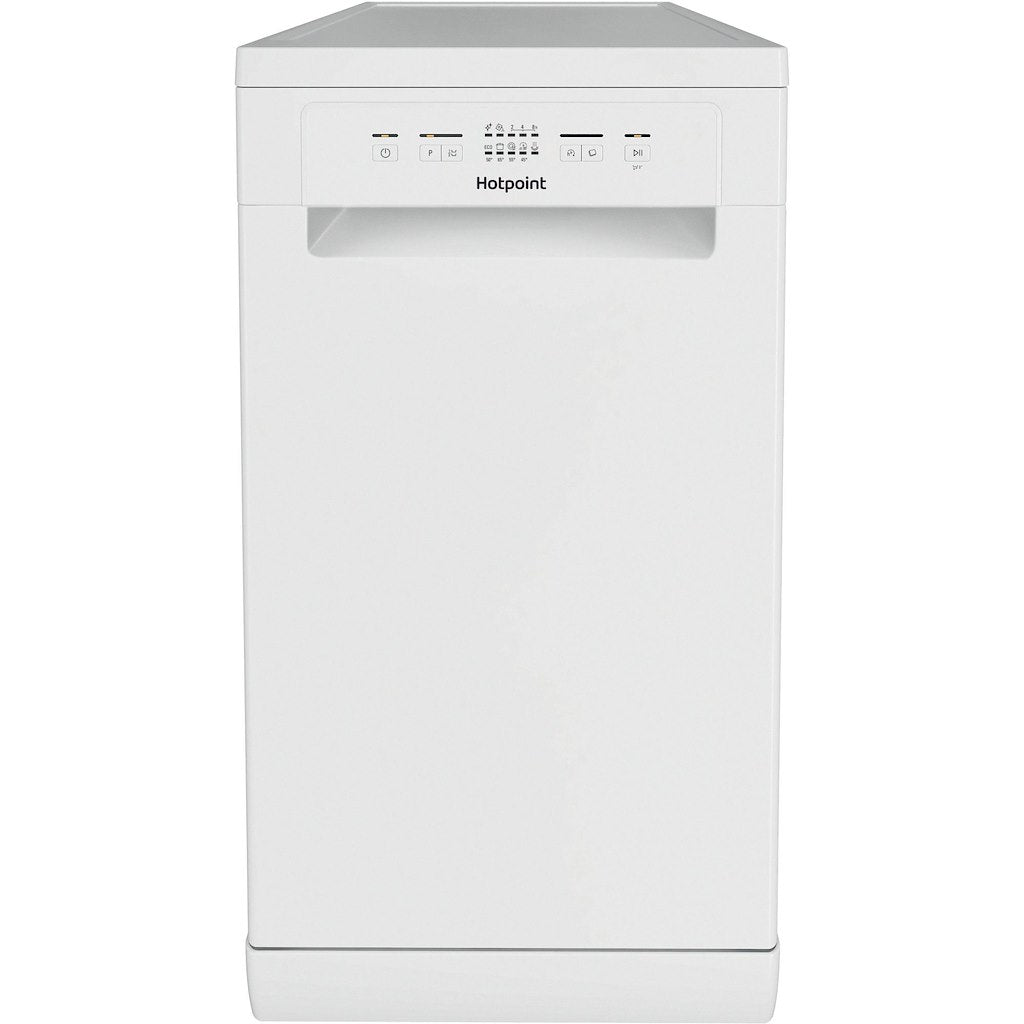 Hotpoint dishwasher: slim, white