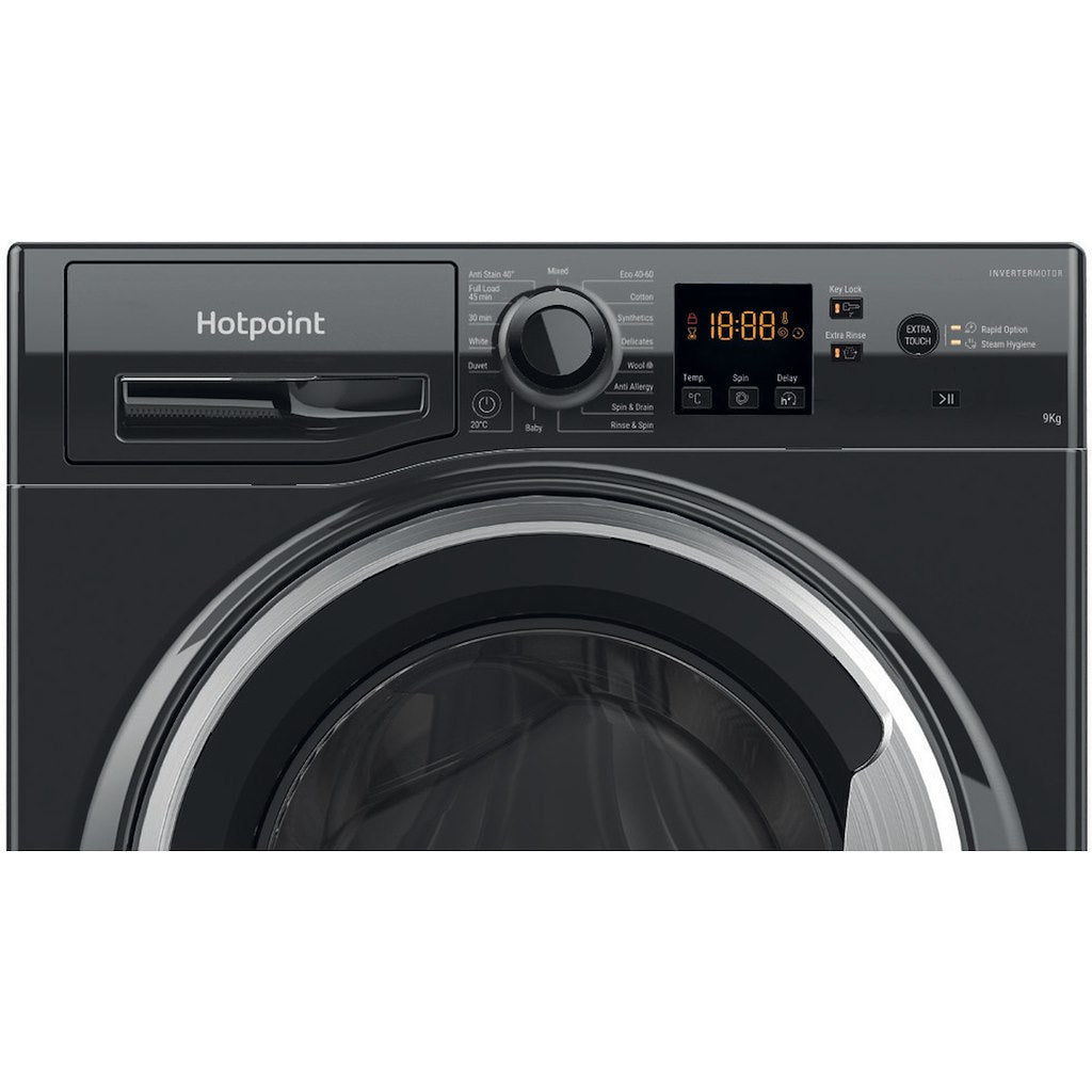 Hotpoint NSWM 963C BS UK N Washing Machine - Black