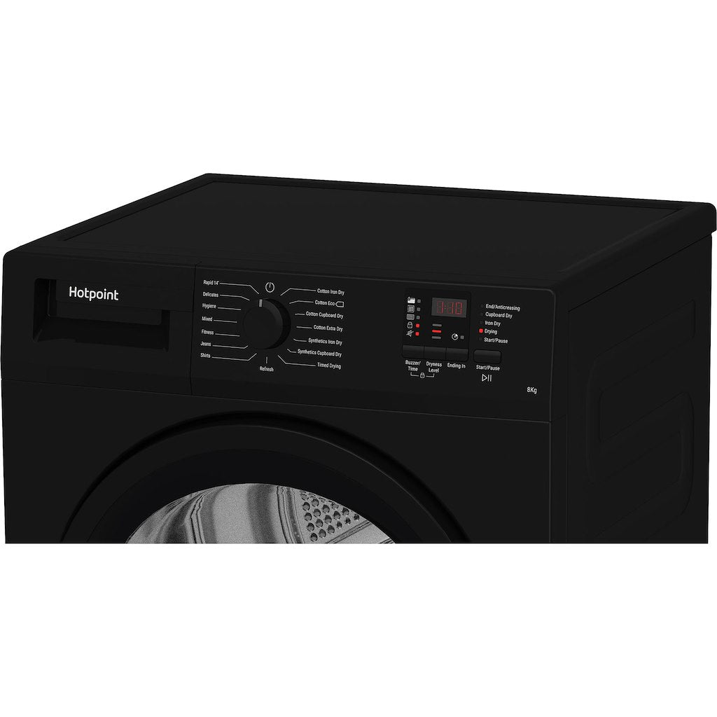 Hotpoint Dryer 8KG Condenser Sensor Dry Black 15 cycles