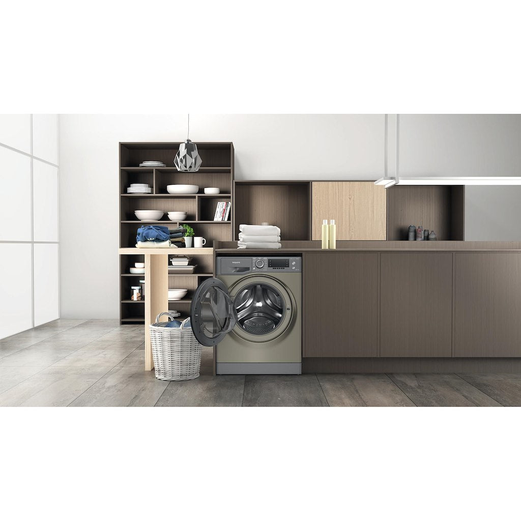 Hotpoint ActiveCare NDD10726GDAUK graphite 10+7kg washer dryer - freestanding