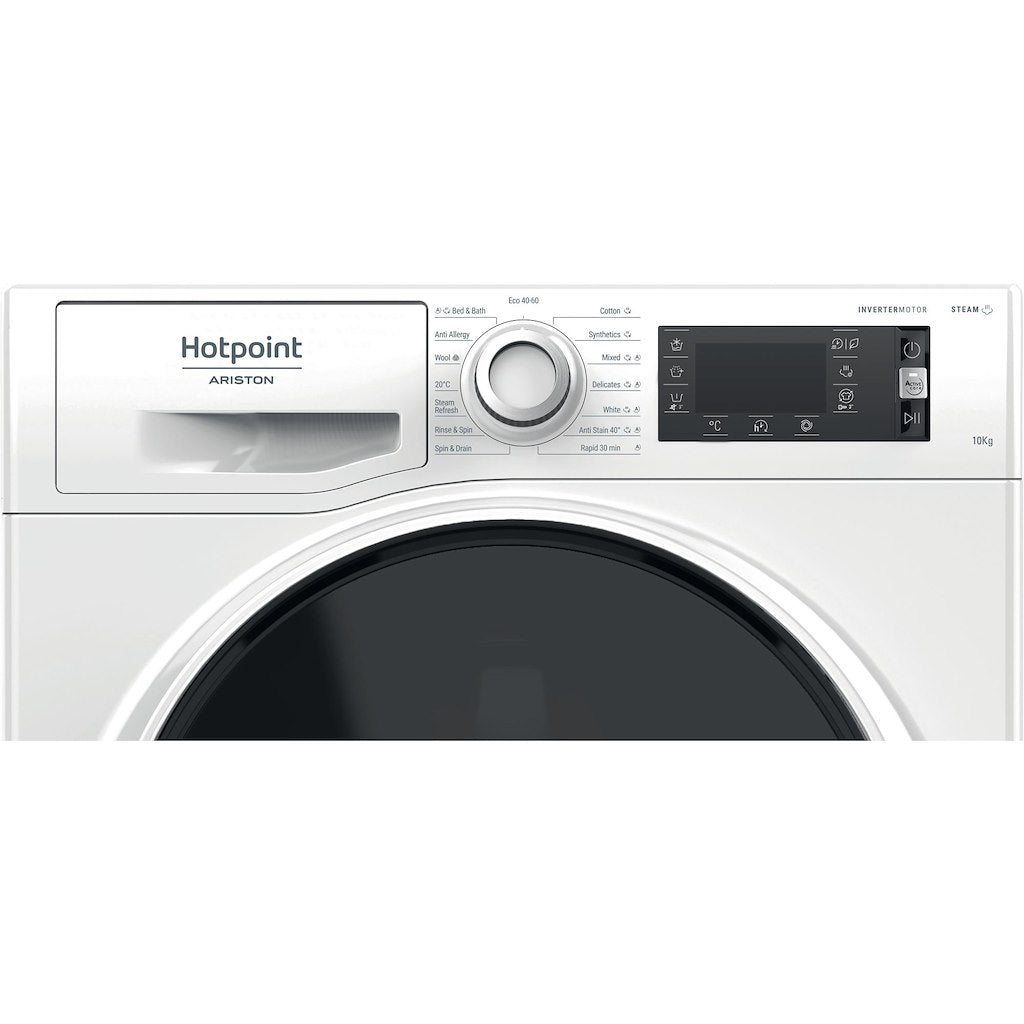Hotpoint ActiveCare Washing Machine - White - 10kg - 1400rpm - A-20% Rated - NLCD 1048 WD A UK