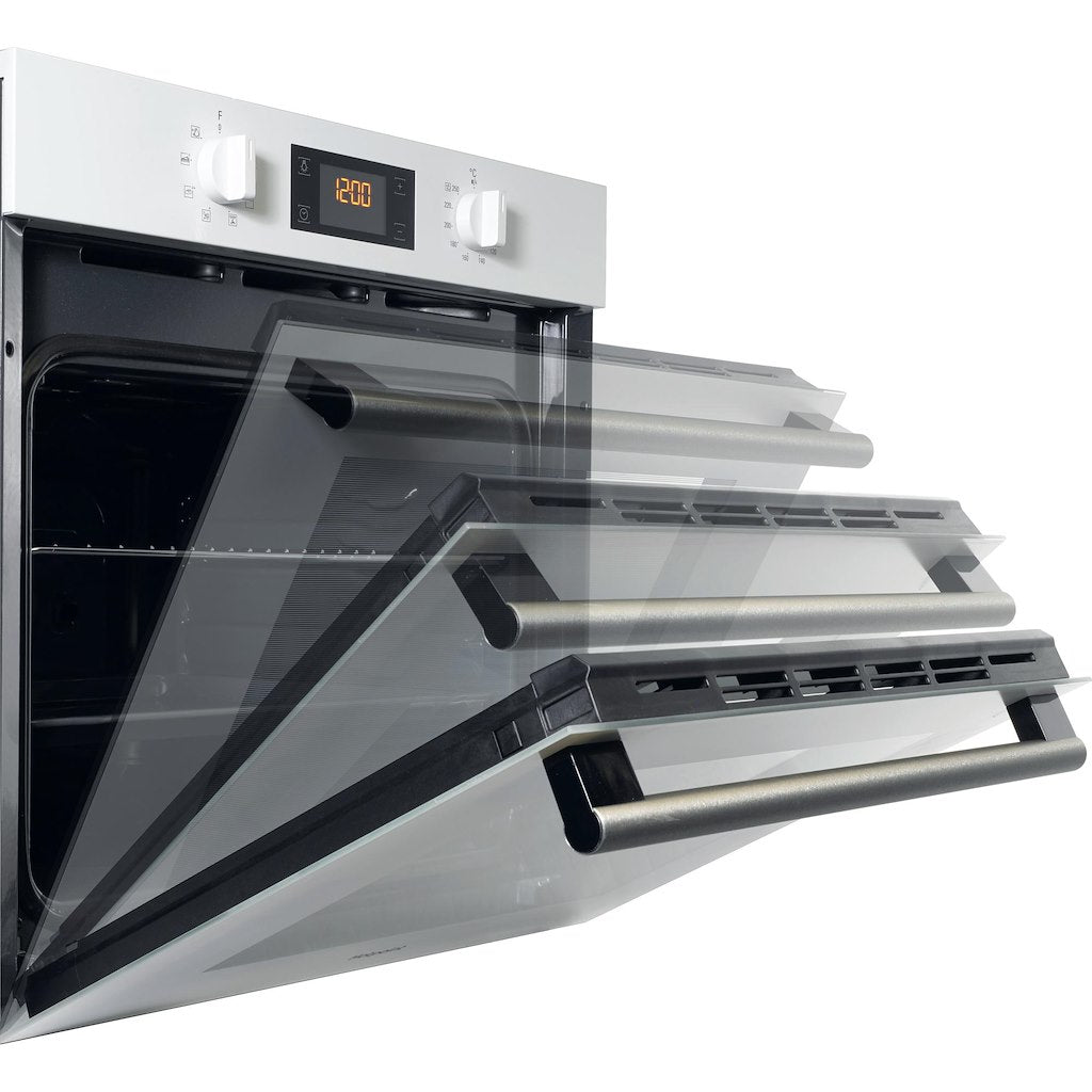 Class 2 - Single Oven - 66L - White With Multiflow, Precision Temperature Control and Tilting Grill