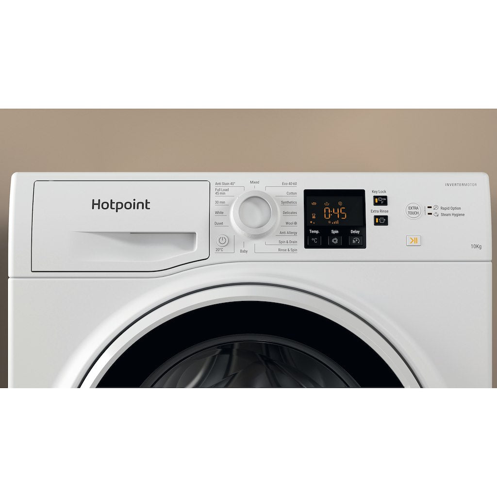Hotpoint NSWA 1044C WW UK N Front Load 10kg Washing Machine - White