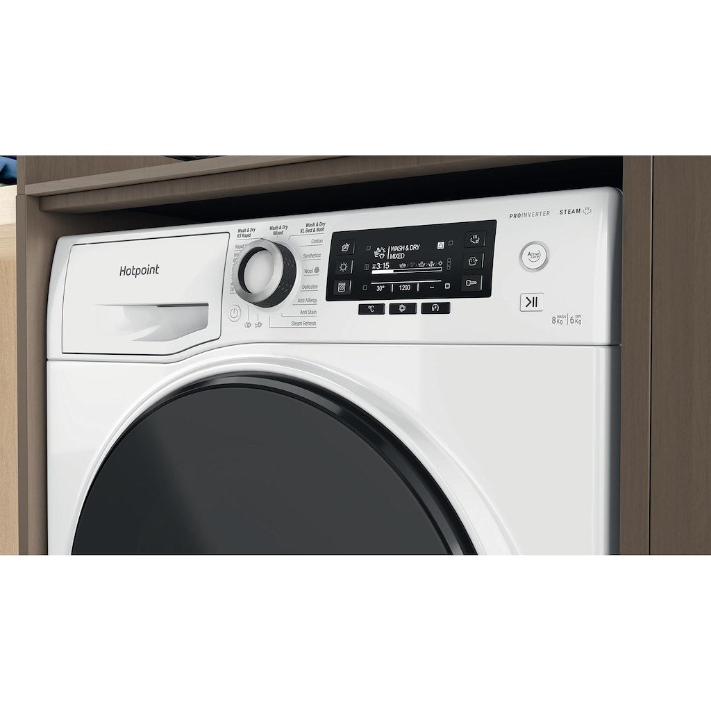 Hotpoint ActiveCare NDD8636DAUK 8+6KG White Freestanding Washer Dryer