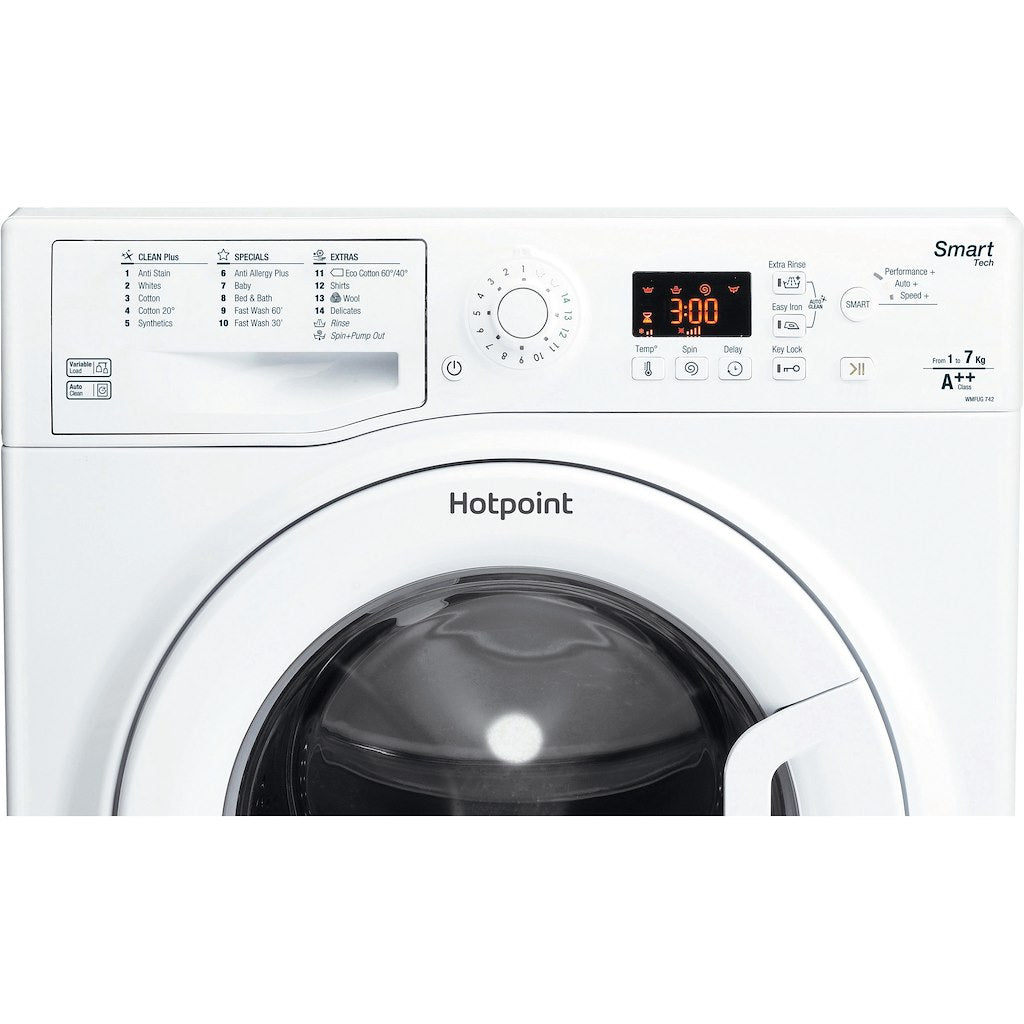 Hotpoint freestanding front loading washing machine: 7kg