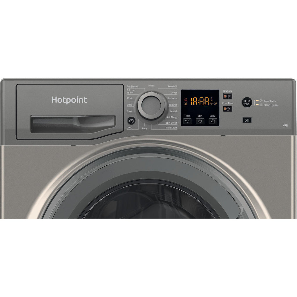 Hotpoint freestanding front loading washing machine: 7kg
