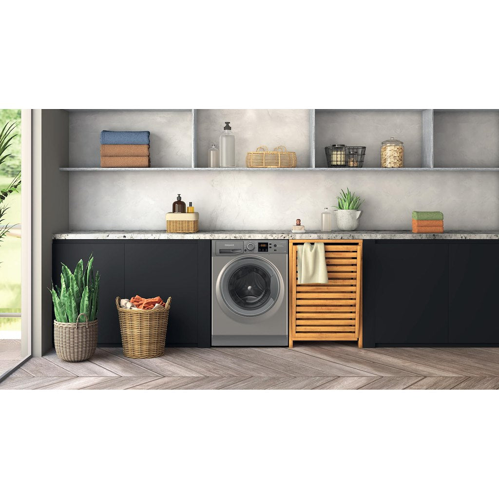 Hotpoint Anti-stain Washing Machine - Graphite - 7kg - 1400rpm - A Rated - NSWF 7469 GG UK