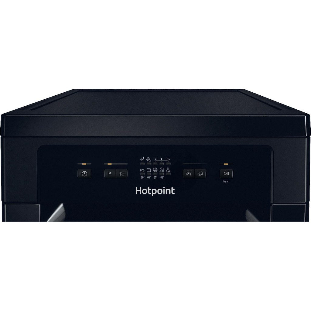 Hotpoint dishwasher: slim, black