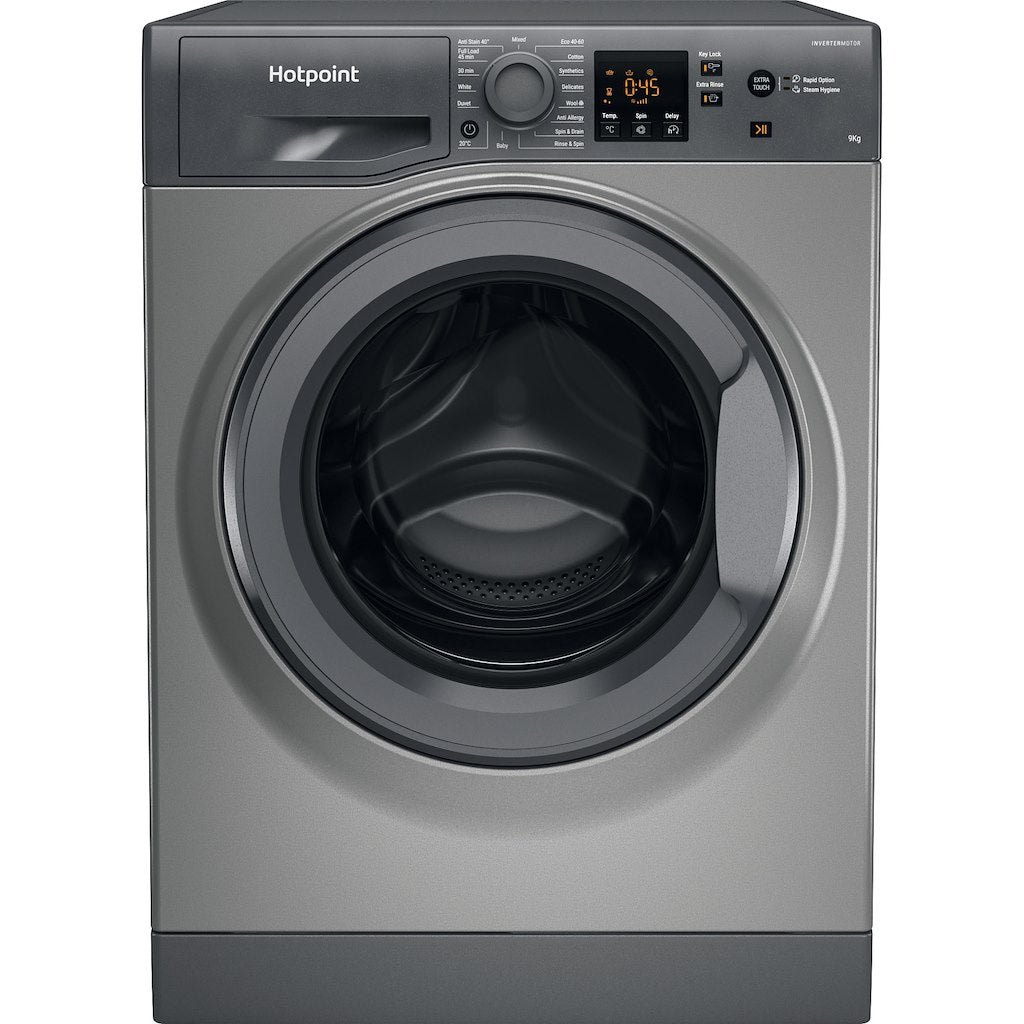 Hotpoint NSWR 963C GK UK N Freestanding 9kg Front Load Washing Machine - Graphite