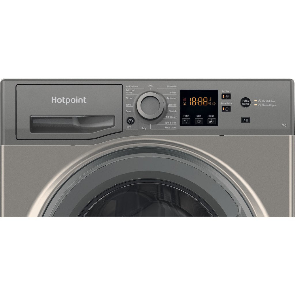 Hotpoint freestanding front loading washing machine: 7kg
