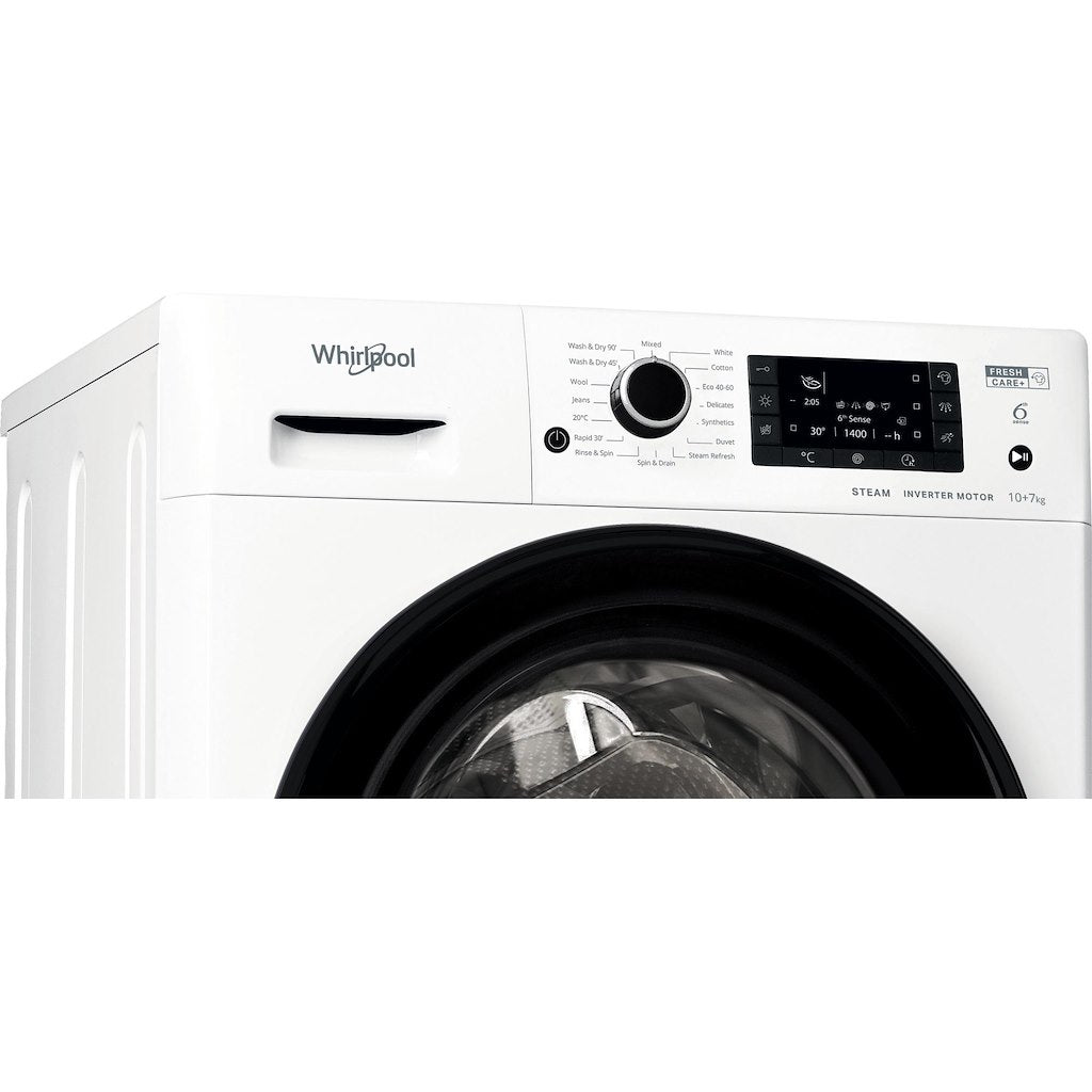 Whirlpool washer dryer: 10kg - FWDD1071682WBV UK N