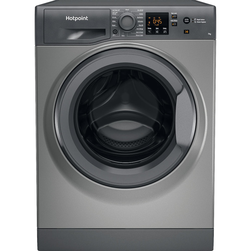 Hotpoint freestanding front loading washing machine: 7kg