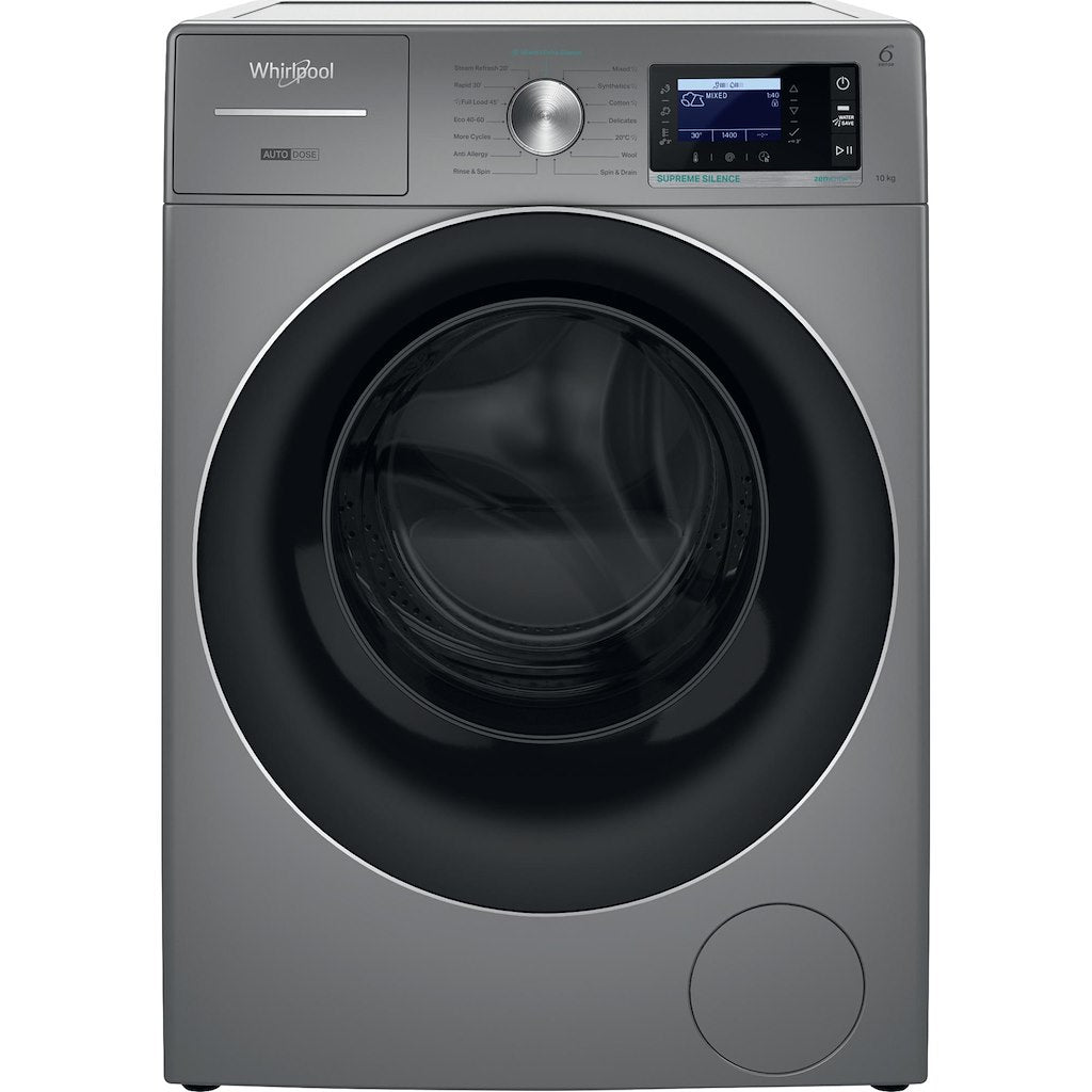 W809ADSSILENCEUK Whirlpool WASHING MACHINE 10KG - Gunmetal - A-30%