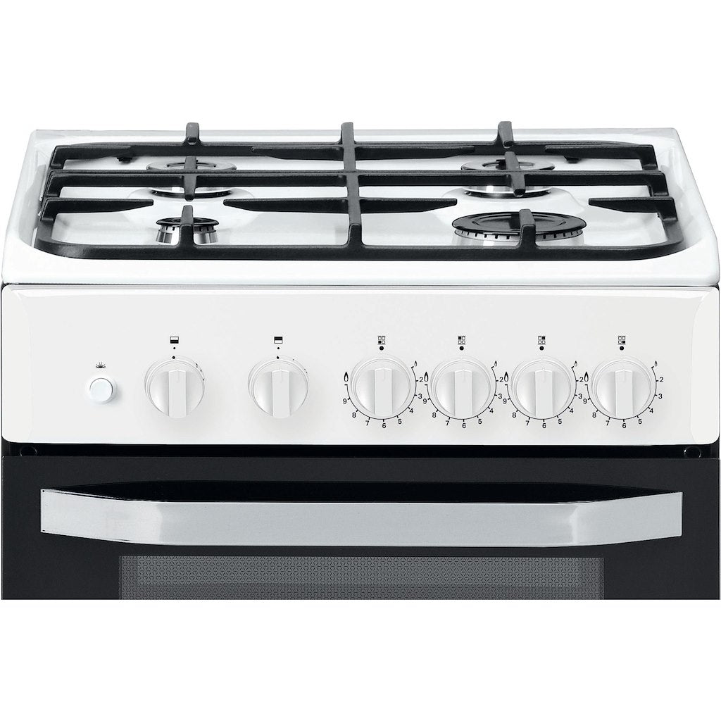 Gas Twin Cooker - Coventional Oven - White With Fast Preheat and Auto Ignition