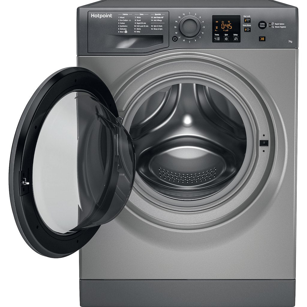 Hotpoint freestanding front loading washing machine: 7kg