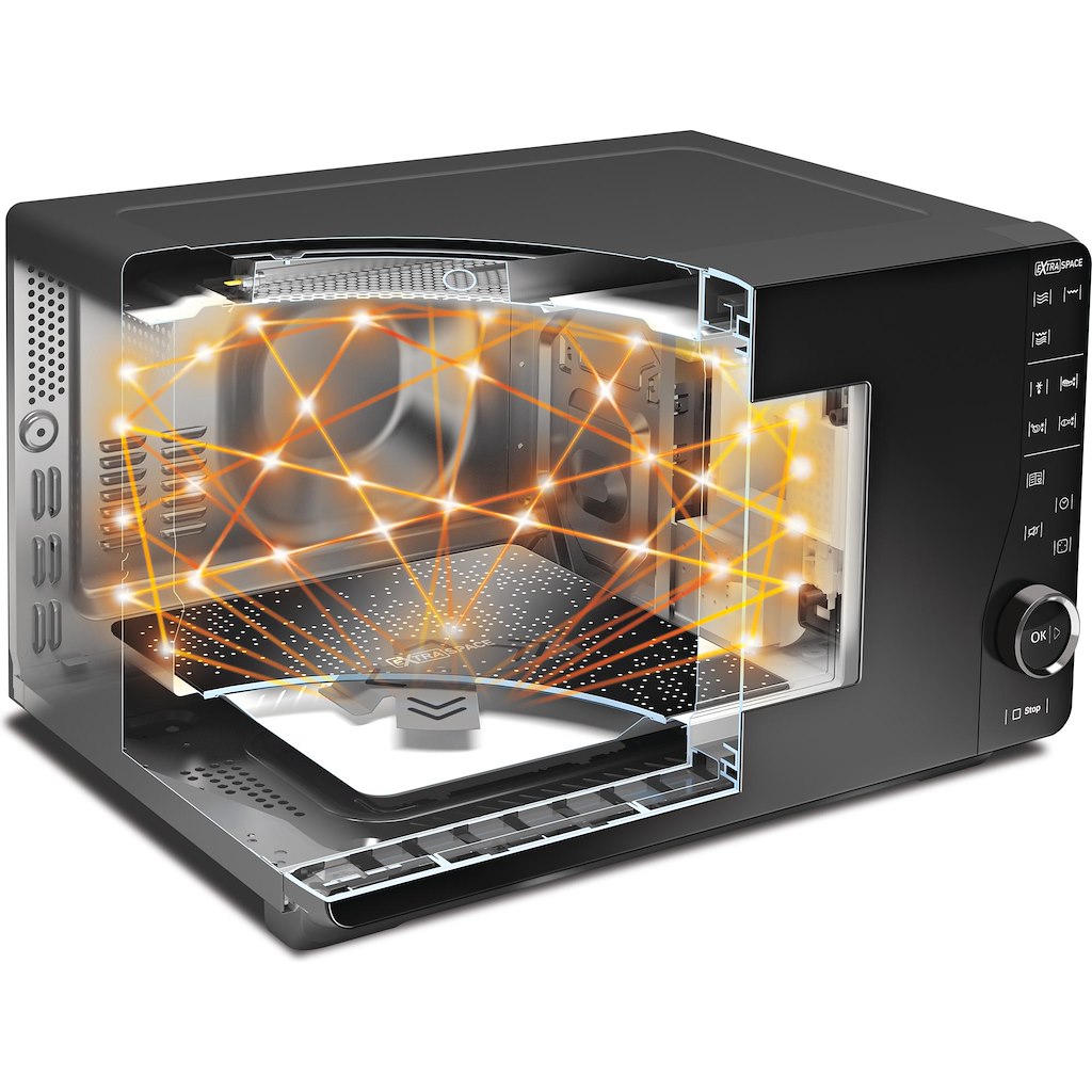 Hotpoint freestanding microwave oven: black