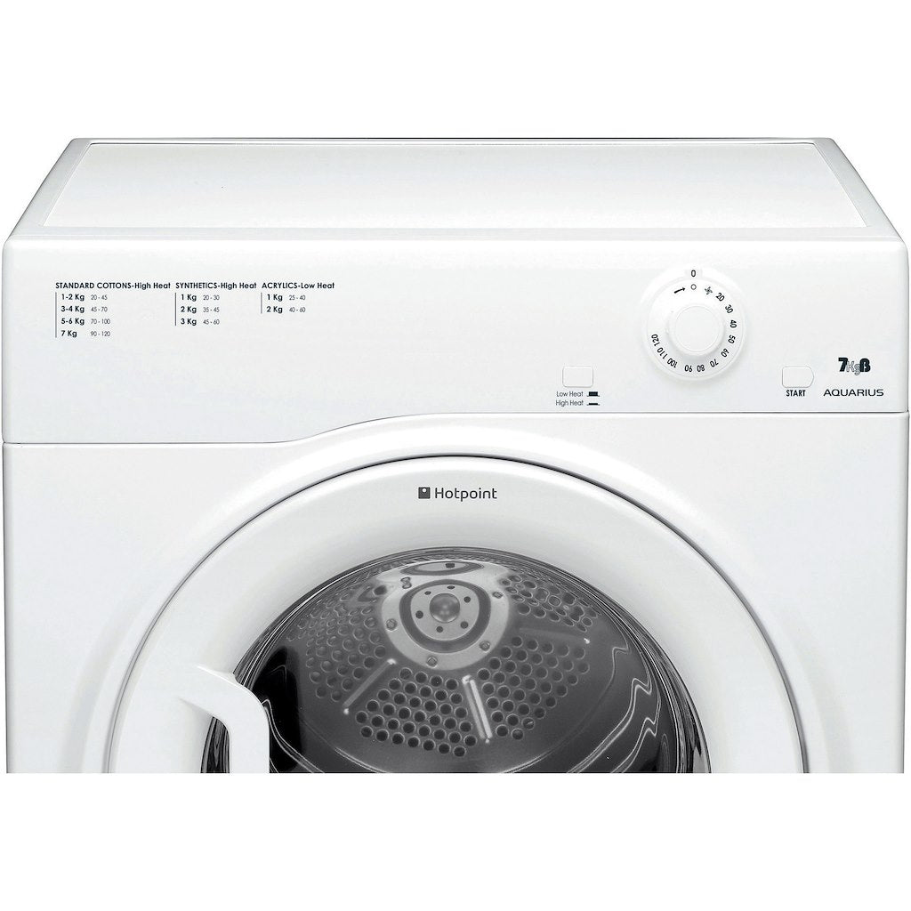 Hotpoint air-vented tumble dryer: freestanding, 7kg