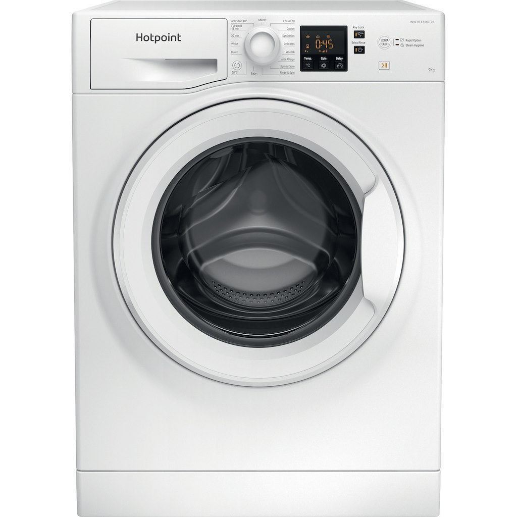 Hotpoint freestanding front loading washing machine: 9kg