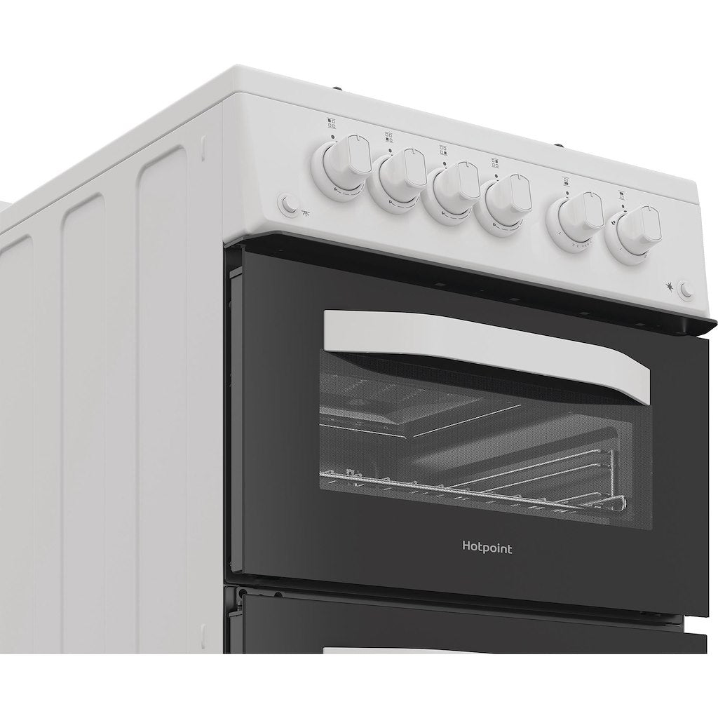 Hotpoint gas freestanding double cooker: 50cm