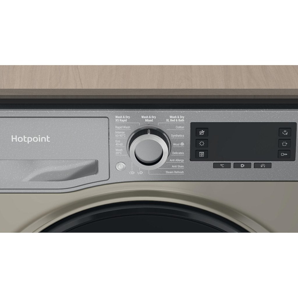 Hotpoint ActiveCare NDD10726GDAUK graphite 10+7kg washer dryer - freestanding