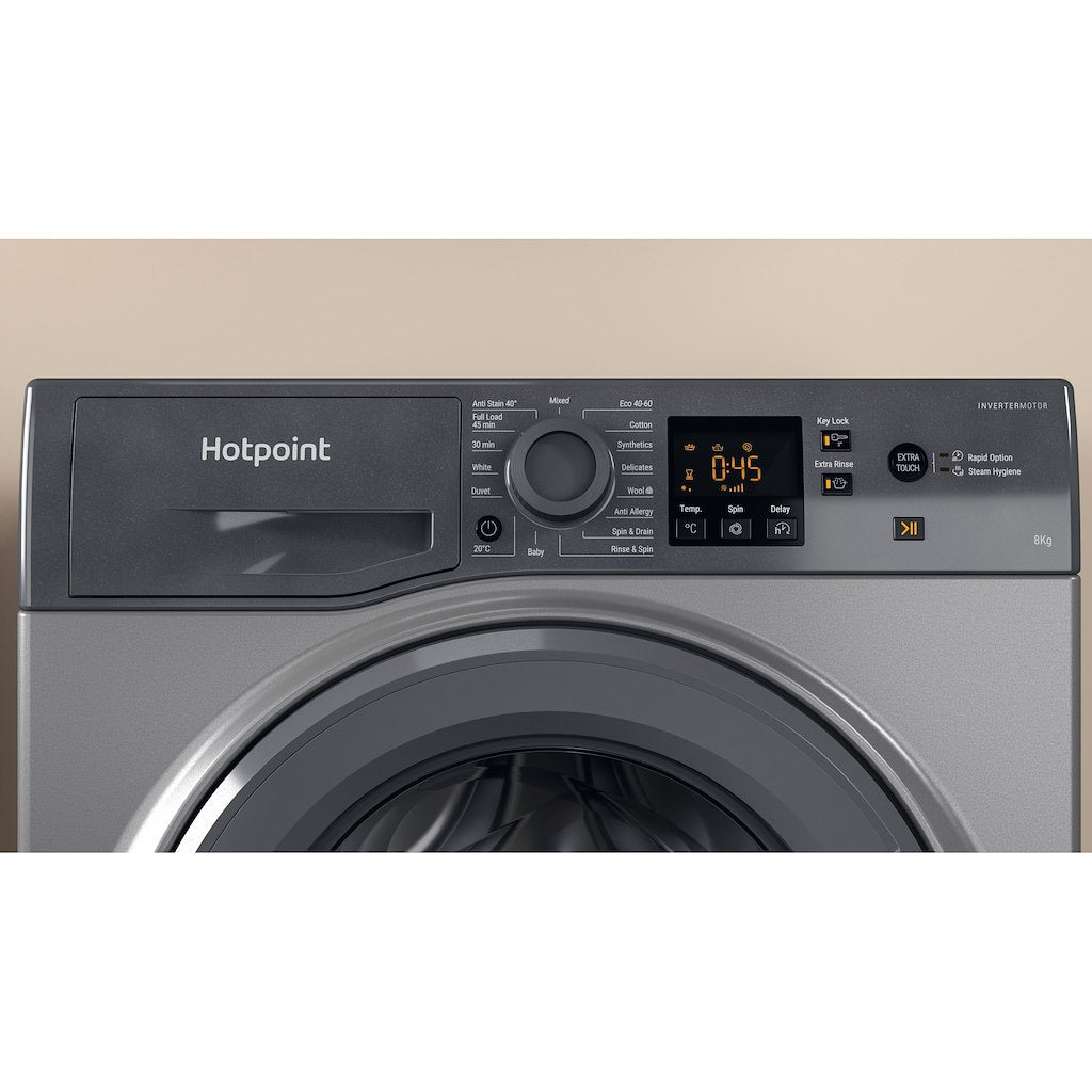 Hotpoint NSWR 843C GK UK N Washing Machine - Graphite