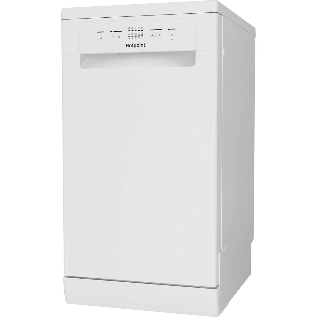 Hotpoint dishwasher: slim, white