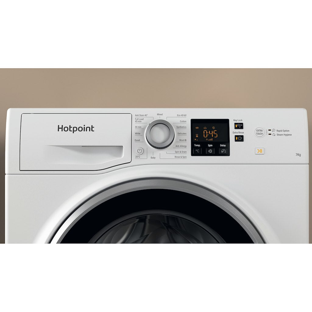 Hotpoint NSWE 743U WS UK N Washing Machine - White